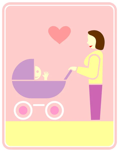Mom and baby — Stock Vector