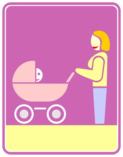 Madre e bambino — Vettoriale Stock