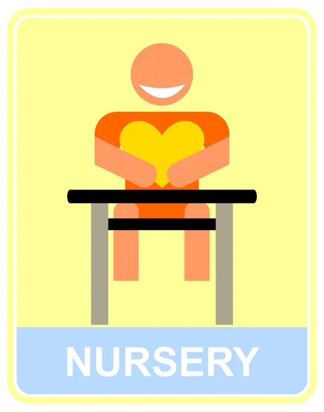 Nursery - vector icon, sign. — Stock Vector