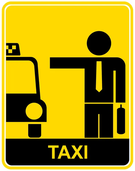 タクシー - 記号、シンボル — ストックベクタ