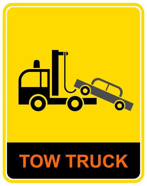 Tow truck - sign — Stock Vector