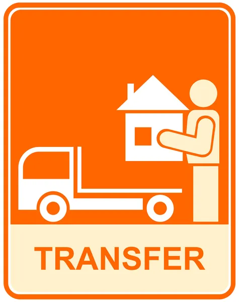 Moyens de transport, transfert - signe — Image vectorielle
