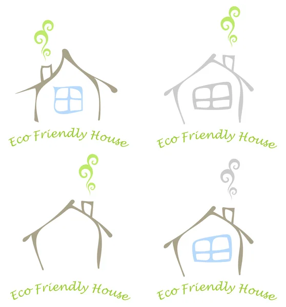 Eco φιλικό σπίτι — Διανυσματικό Αρχείο