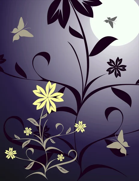 Vector floral illustration — Stock Vector
