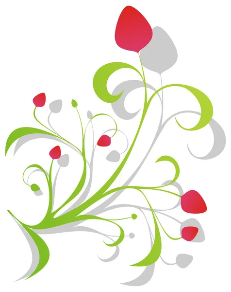 Flor de tulipa rosa — Vetor de Stock