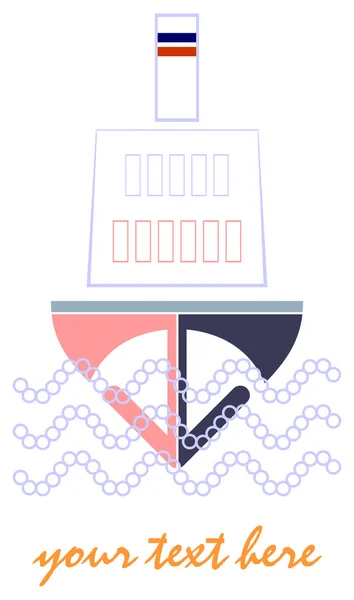 Oceanångare - logotyp — Stock vektor