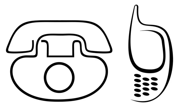 Telefon simgeleri — Stok Vektör