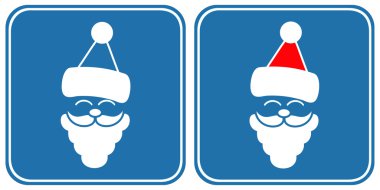 Santa - sign, symbol clipart