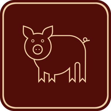 Pig - vector sign clipart