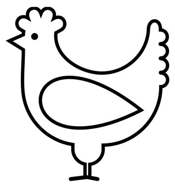 Chicken - vector icon clipart