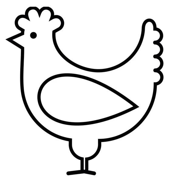 Курица - векторная икона — стоковый вектор