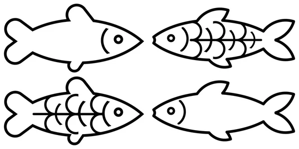 Pesce simbolo vettoriale — Vettoriale Stock