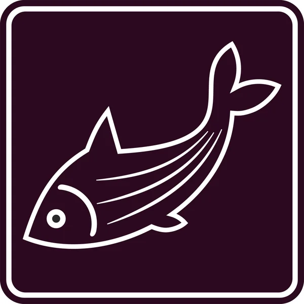 Fisch - Vektor-Symbol, Symbol — Stockvektor