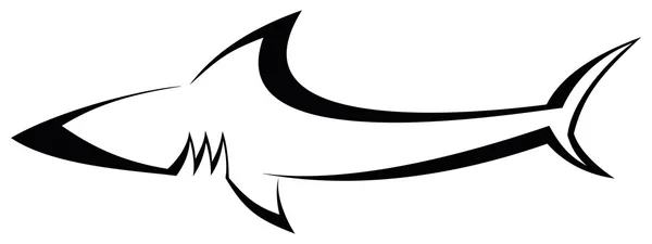 Shark - tattoo — Stock Vector