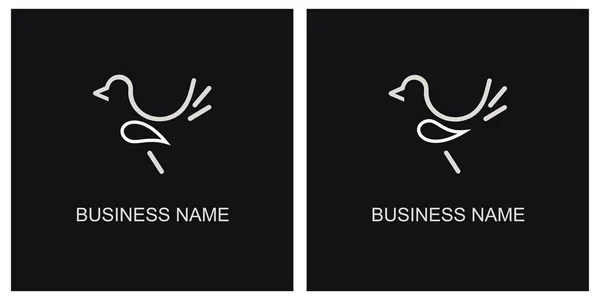 Fågel - logotyp — Stock vektor