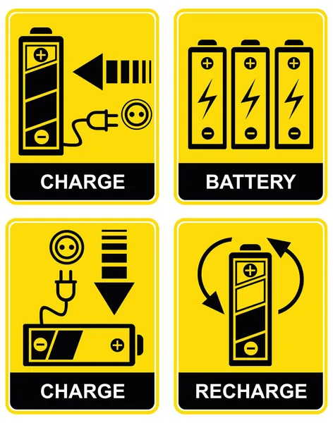 Battery charge - vector sign — Stock Vector