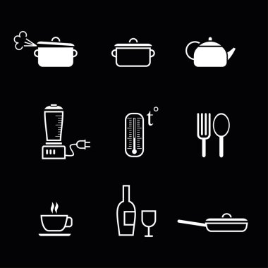 Kitchen icons clipart