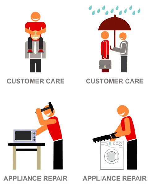 Customer service icons — Stock Vector