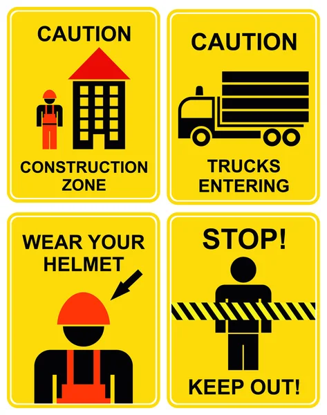 Construction area signs — Stock Vector