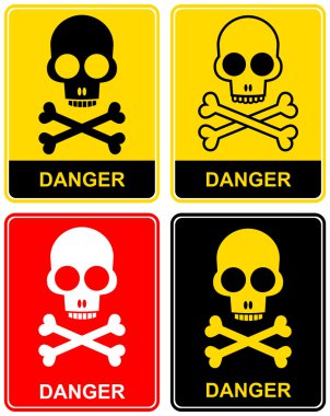 Skull - danger sign clipart