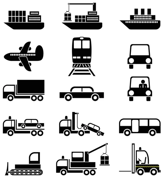 Trasporti e veicoli — Vettoriale Stock