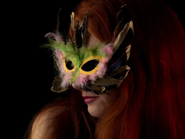 Damen i mask — Stockfoto