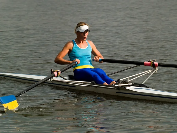 Rowing girl — Stock Photo, Image