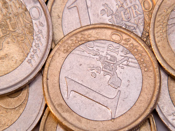 Euro Coins Close-up — Stock Photo, Image