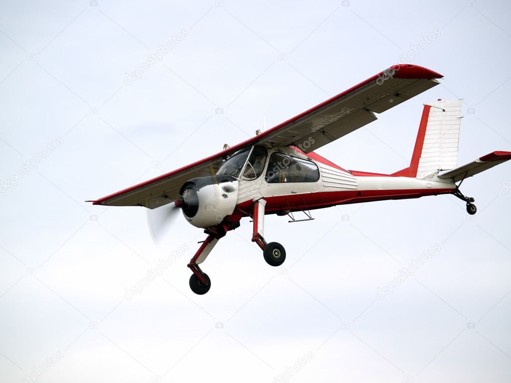 Small plane on glideslope