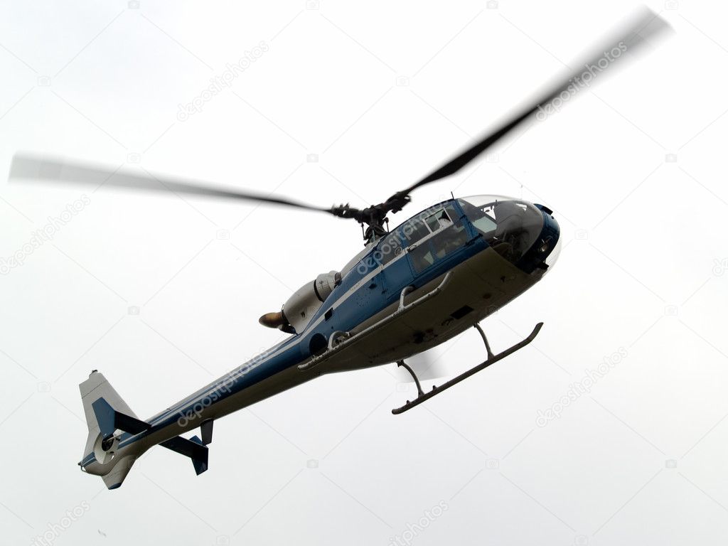 Helicopter airborne close-up