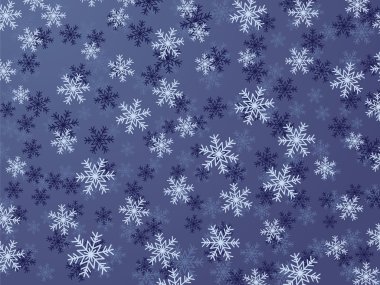 winter seamless pattern with snowflakes on a blue background. vector illustration  clipart
