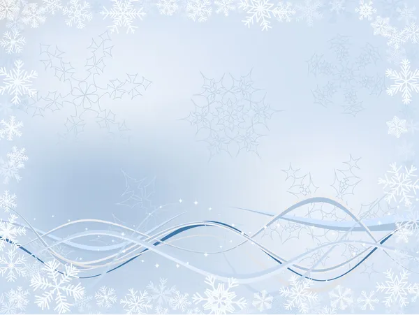 Blue Christmas Background Snowflakes Eps — Stockvektor