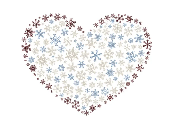 Snowflake heart — Stock Vector
