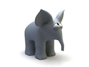 elephant in the style of 3 d art  clipart