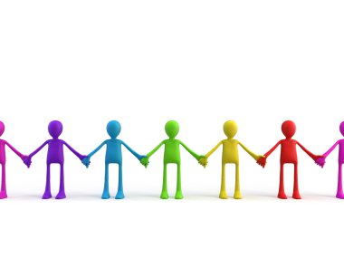 group of hands holding a colorful hands  clipart