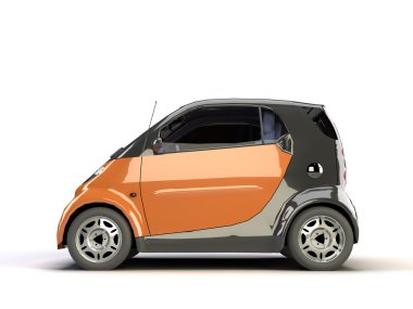 small small small electric car. 3 d rendering of the body  clipart