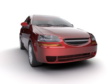 modern car isolated on white. 3 d render illustration. 