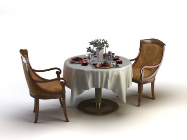 table and chairs in a modern style 