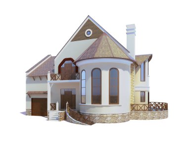 Bir evin 3 boyutlu canlandırması 