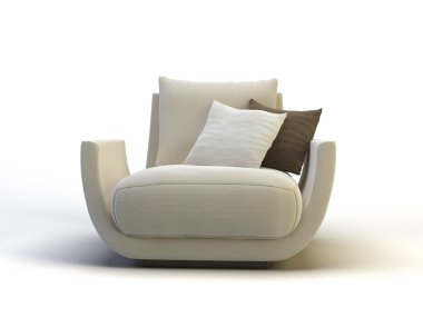 modern sofa isolated in white 