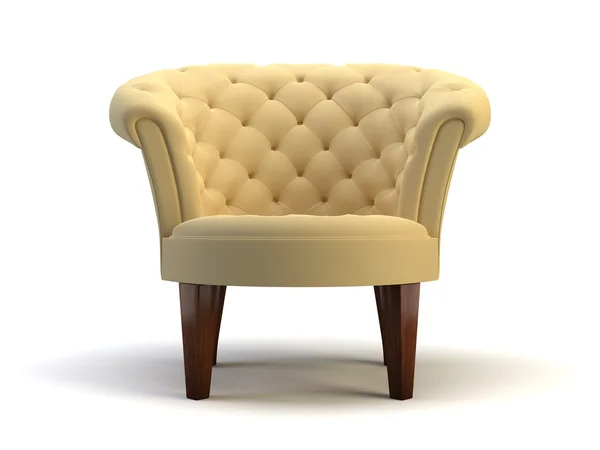 Classic Chair Isolated White — 图库照片