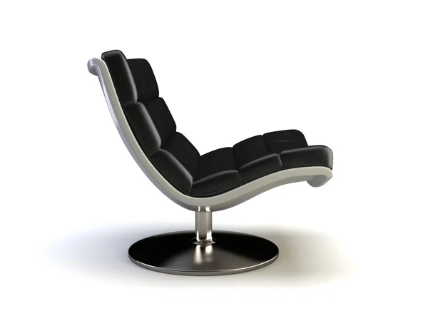 黑色背景上孤立的现代扶手椅 — 图库照片