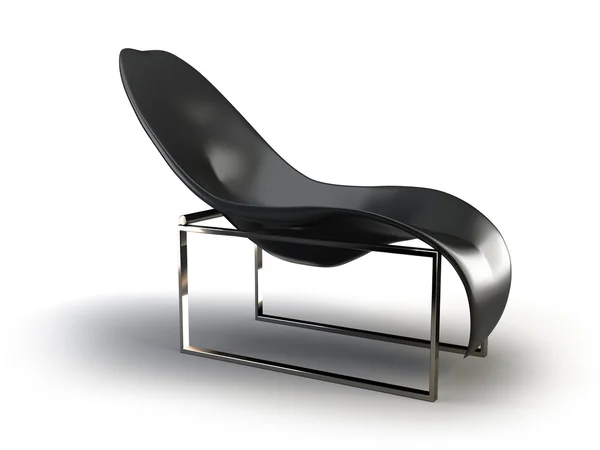 Image Black Chair Isolated White Background — Fotografia de Stock