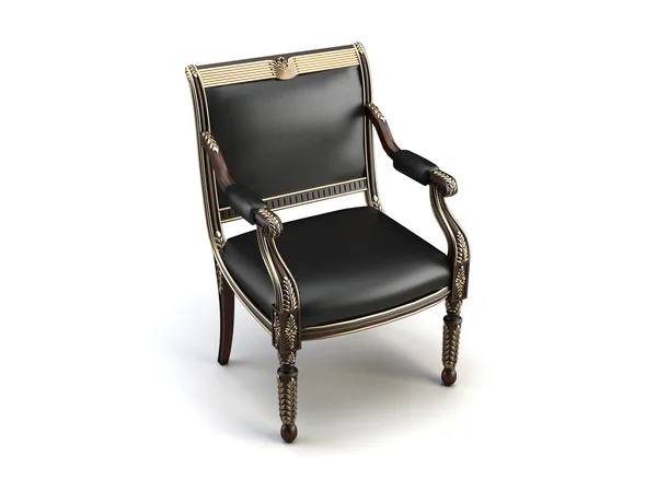 Antiker Stuhl Isoliert Auf Weiß — Stockfoto