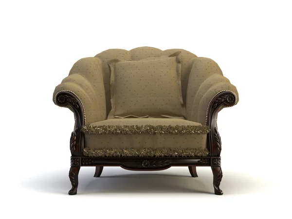 Antique Armchair Isolated White Background — 스톡 사진