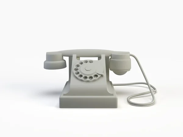 Old Phone White Background Render Object — 스톡 사진