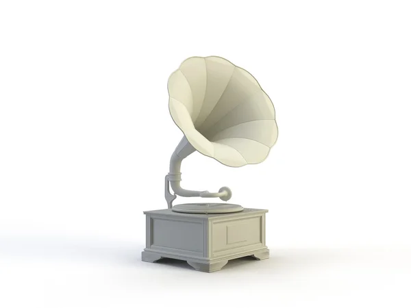 Old Vintage Ophone Isolated White Background — Fotografia de Stock