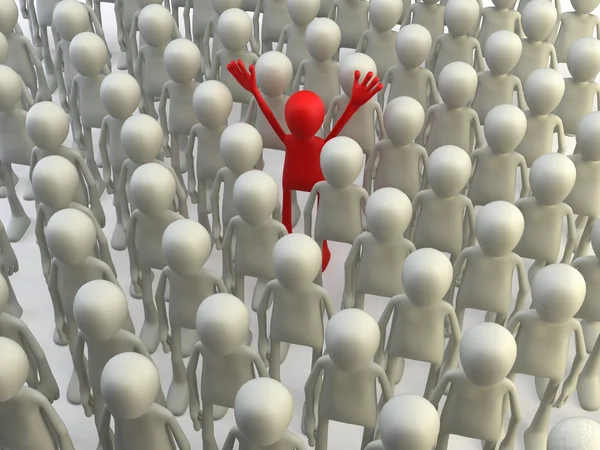 stock image crowd of a man 