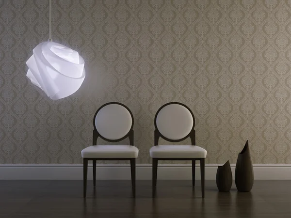 Modern Lamp Empty Wall — Fotografia de Stock