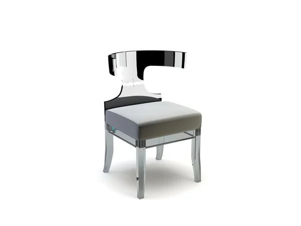 Rendering Modern Chair Isolated White Studio Background — Fotografia de Stock